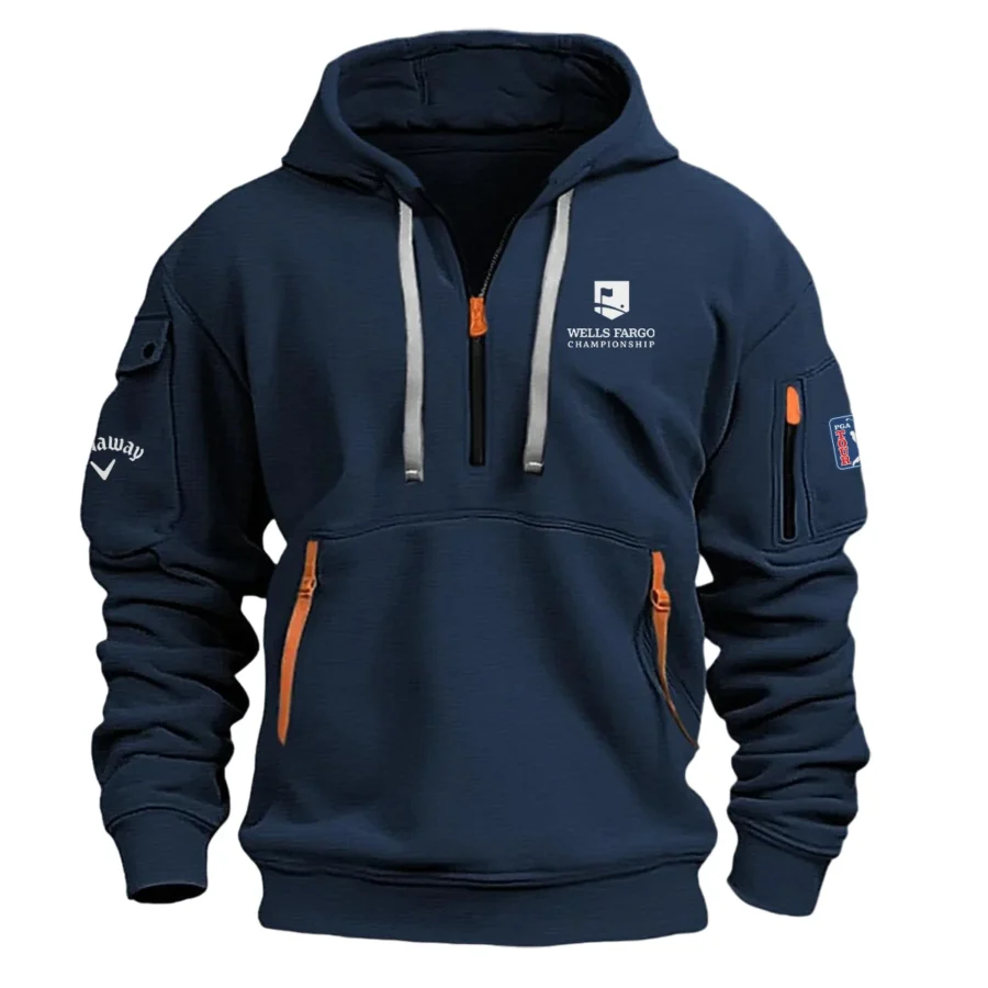 Navy Color Callaway Fashion Hoodie Half Zipper Wells Fargo Championship Gift For Fans