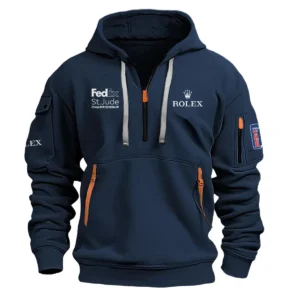 Black Color Brand Callaway Hoodie Half Zipper FedEx St. Jude Championship Gift For Fans