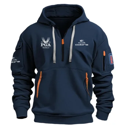 Navy Color Cobra Golf Fashion Hoodie Half Zipper 2024 PGA Championship Valhalla Gift For Fans