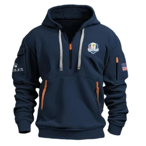 Black Color Brand Callaway Hoodie Half Zipper Ryder Cup Gift For Fans