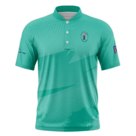 Golf Sport Pattern Green Mix Color 124th U.S. Open Pinehurst Cobra Golf Style Classic, Short Sleeve Round Neck Polo Shirt