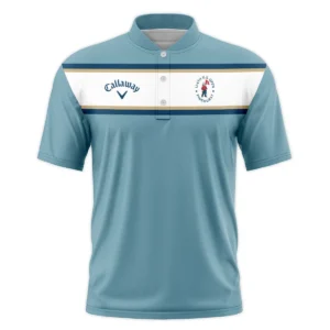 124th U.S. Open Pinehurst Golf Sport Mostly Desaturated Dark Blue Yellow Callaway Quarter-Zip Polo Shirt