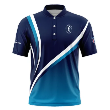 Cobra Golf 124th U.S. Open Pinehurst Dark Blue Gradient Abstract White Background  Style Classic, Short Sleeve Round Neck Polo Shirt