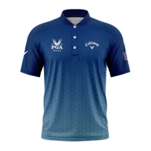 Golf Sport Pattern Blue Sport Uniform 2024 PGA Championship Valhalla Callaway Quarter-Zip Polo Shirt