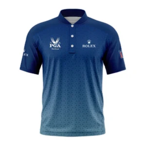 Golf Sport Pattern Blue Sport Uniform 2024 PGA Championship Valhalla Rolex Quarter-Zip Polo Shirt