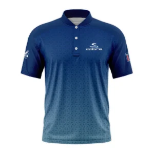 Golf Sport Pattern Blue Sport Uniform 2024 PGA Championship Valhalla Cobra Golf Quarter-Zip Polo Shirt