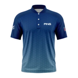 Golf Sport Pattern Blue Sport Uniform 2024 PGA Championship Valhalla Ping Vneck Polo Shirt Style Classic