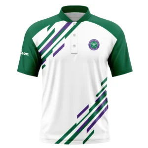 Tennis Love Green Mix Wimbledon Championships Champions Wilson Performance Quarter-Zip Polo Shirt