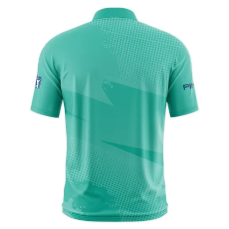 Golf Sport Pattern Green Mix Color 124th U.S. Open Pinehurst Ping Style Classic, Short Sleeve Round Neck Polo Shirt