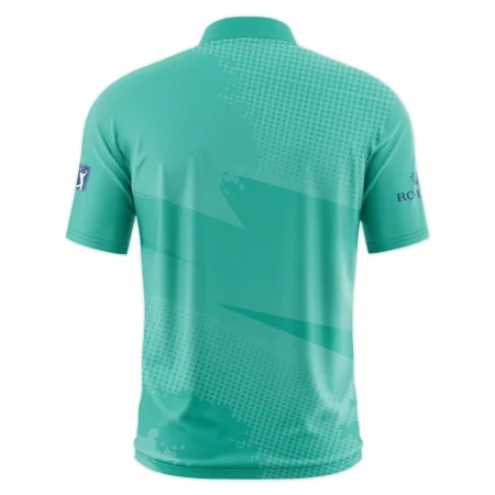 Golf Sport Pattern Green Mix Color 124th U.S. Open Pinehurst Rolex Style Classic, Short Sleeve Round Neck Polo Shirt