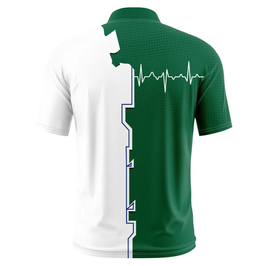 Tennis Love Green Color Wimbledon Championships Champions Wilson Performance Round Neck Polo Shirt