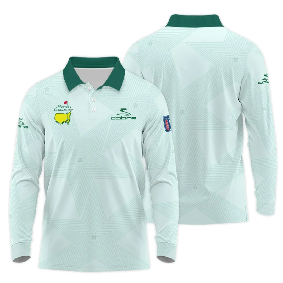 Golf Love Star Light Green Mix Masters Tournament Cobra Golf Long Polo Shirt Style Classic