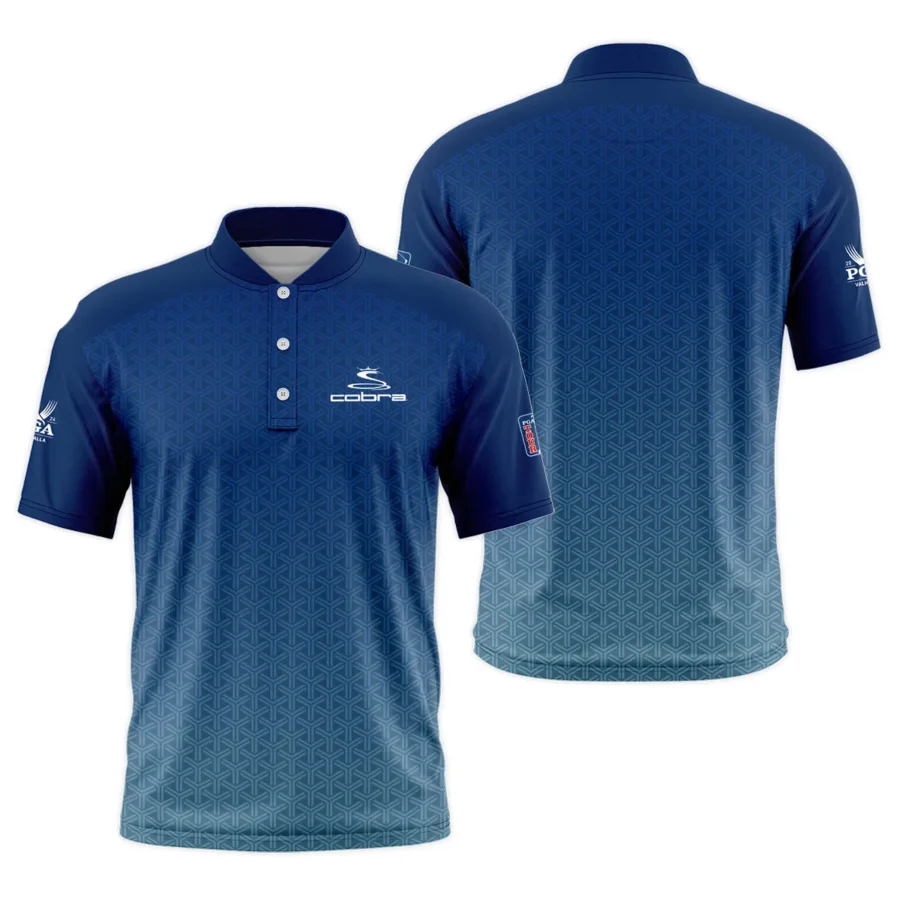 Golf Sport Pattern Blue Sport Uniform 2024 PGA Championship Valhalla Cobra Golf Style Classic, Short Sleeve Round Neck Polo Shirt