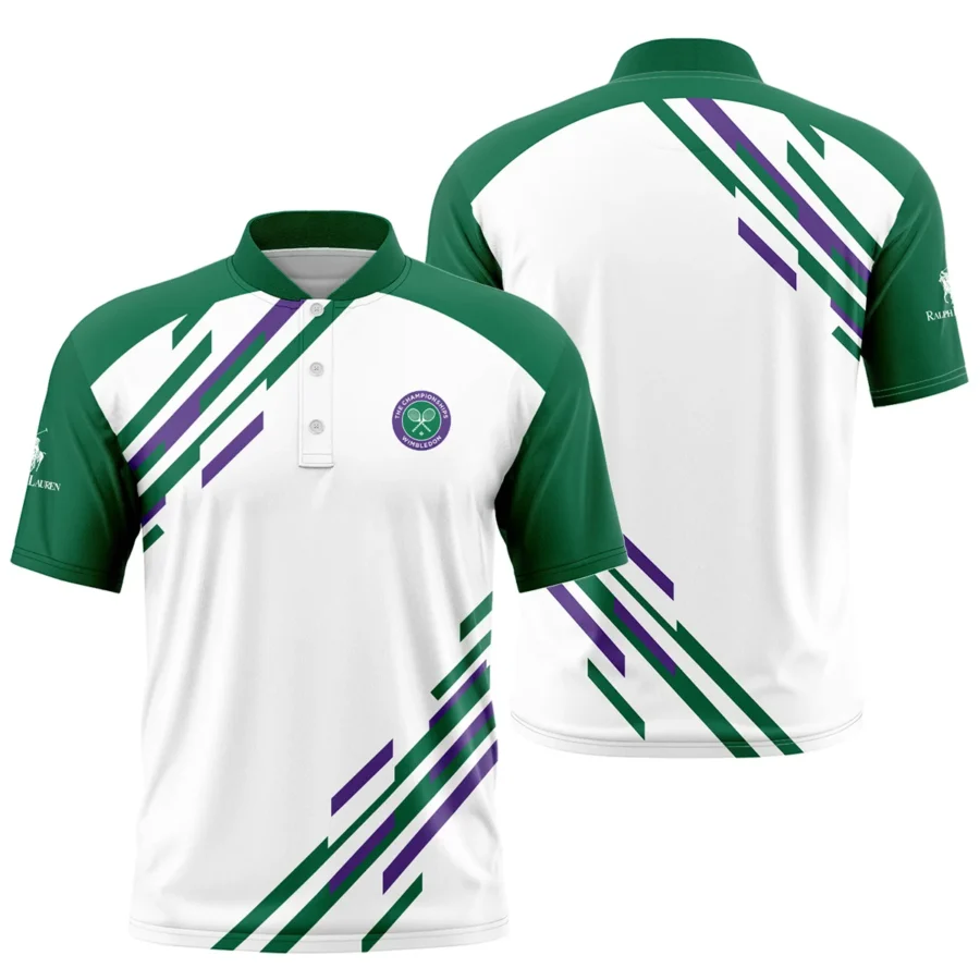 Tennis Love Green Mix Wimbledon Championships Champions Ralph Lauren Performance Round Neck Polo Shirt