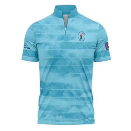 Cobra Golf 124th U.S. Open Pinehurst Blue Abstract Background Line Quarter-Zip Polo Shirt