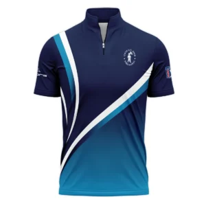 Cobra Golf 124th U.S. Open Pinehurst Dark Blue Gradient Abstract White Background  Style Classic, Short Sleeve Round Neck Polo Shirt