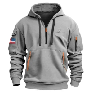 Classic Fashion Black Diamond Camping Color Gray Hoodie Half Zipper