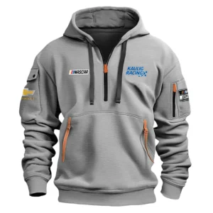 Classic Fashion Kaulig Racing Nascar Cup Series Color Navy Hoodie Half Zipper