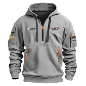 Classic Fashion Live Fast Motorsports Nascar Cup Series Color Gray Hoodie Half Zipper