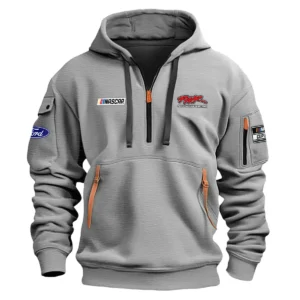 Classic Fashion Rick Ware Racing Nascar Cup Series Color Khaki Hoodie Half Zipper