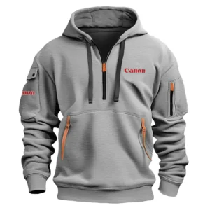 Canon Classic Fashion Photography Videography Color Khaki Hoodie Half Zipper