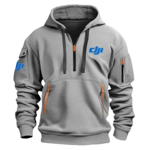 DJI Classic Fashion Photography Videography Color Khaki Hoodie Half Zipper