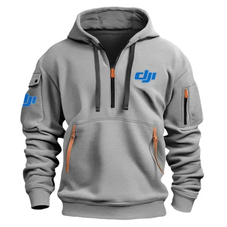 DJI Classic Fashion Photography Videography Color Gray Hoodie Half Zipper