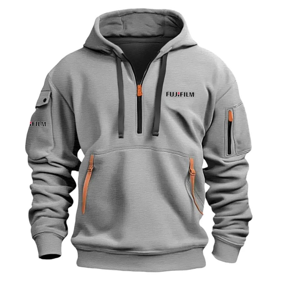 Fujifilm Classic Fashion Photography Videography Color Gray Hoodie Half Zipper