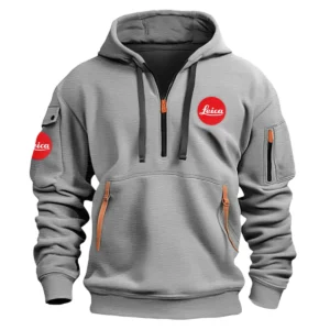 Leica Classic Fashion Photography Videography Color Khaki Hoodie Half Zipper