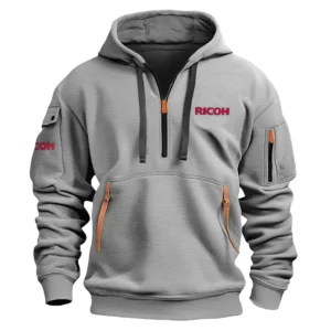 Ricoh Classic Fashion Photography Videography Color Gray Hoodie Half Zipper