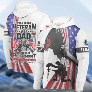 I Am Proud Veteran And A Dad U.S. Air Force All Over Prints Hoodie