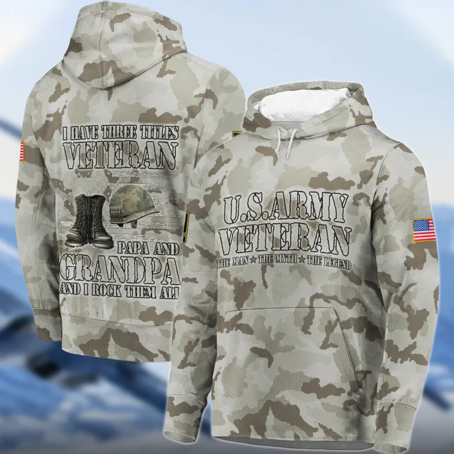 Veteran The Man The Myth The Legend U.S. Army All Over Prints Hoodie