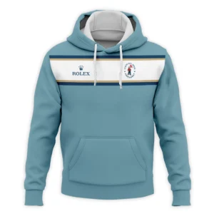 124th U.S. Open Pinehurst Golf Sport Mostly Desaturated Dark Blue Yellow Rolex Zipper Hoodie Shirt Style Classic