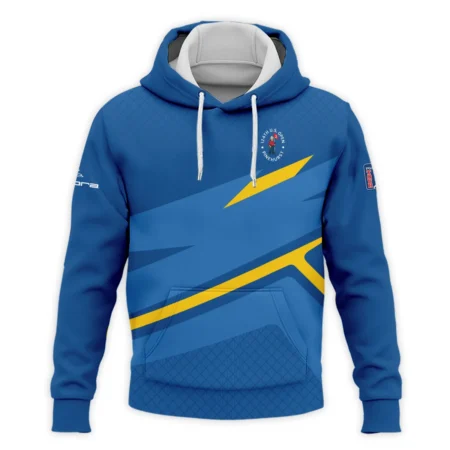 Cobra Golf 124th U.S. Open Pinehurst Blue Yellow Mix Pattern Hoodie Shirt Style Classic