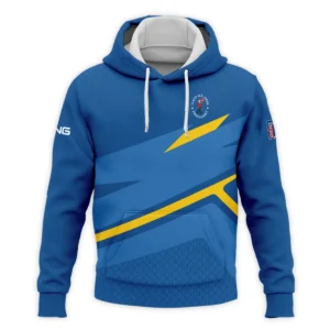 Ping 124th U.S. Open Pinehurst Blue Yellow Mix Pattern Zipper Hoodie Shirt Style Classic