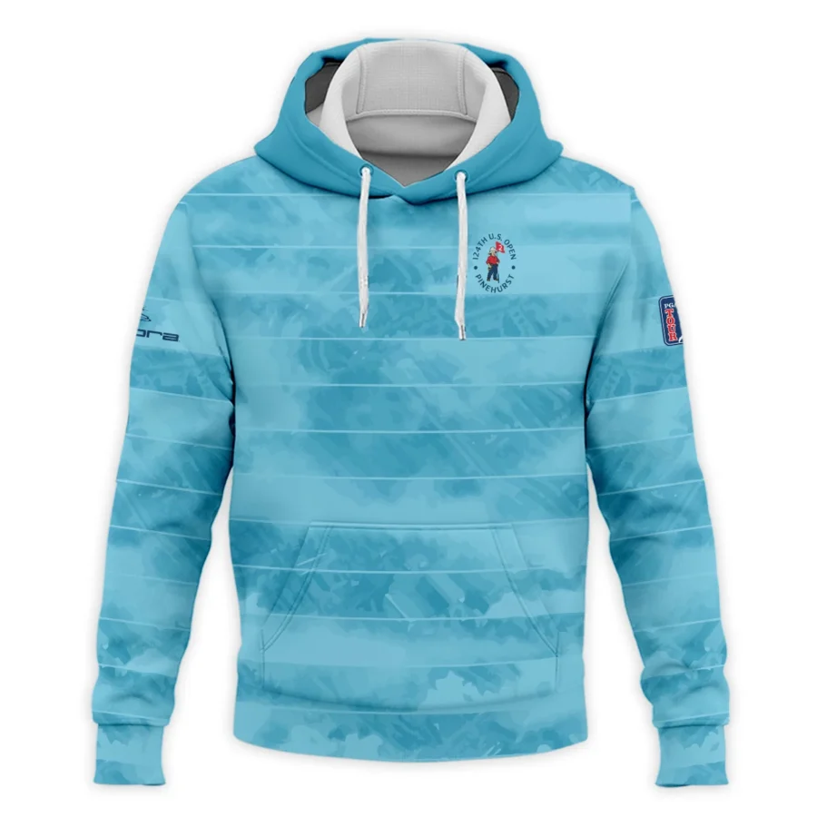 Cobra Golf 124th U.S. Open Pinehurst Blue Abstract Background Line Hoodie Shirt Style Classic