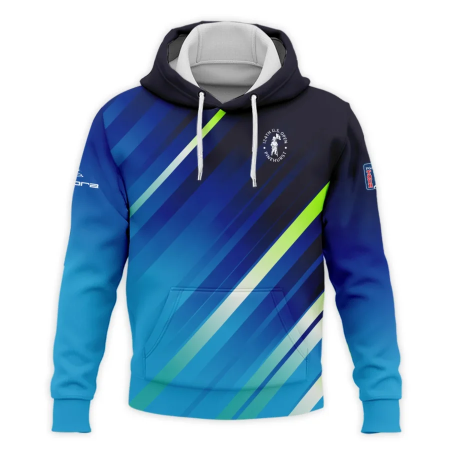 Cobra Golf 124th U.S. Open Pinehurst Green Dark Blue Gradient Abstract Yellow Hoodie Shirt Style Classic