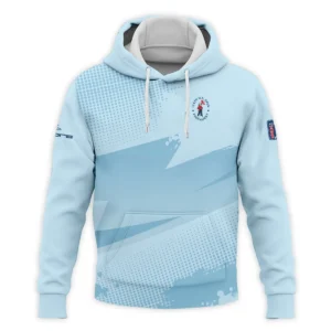 124th U.S. Open Pinehurst Cobra Golf  Light Blue Backgound Zipper Hoodie Shirt Style Classic