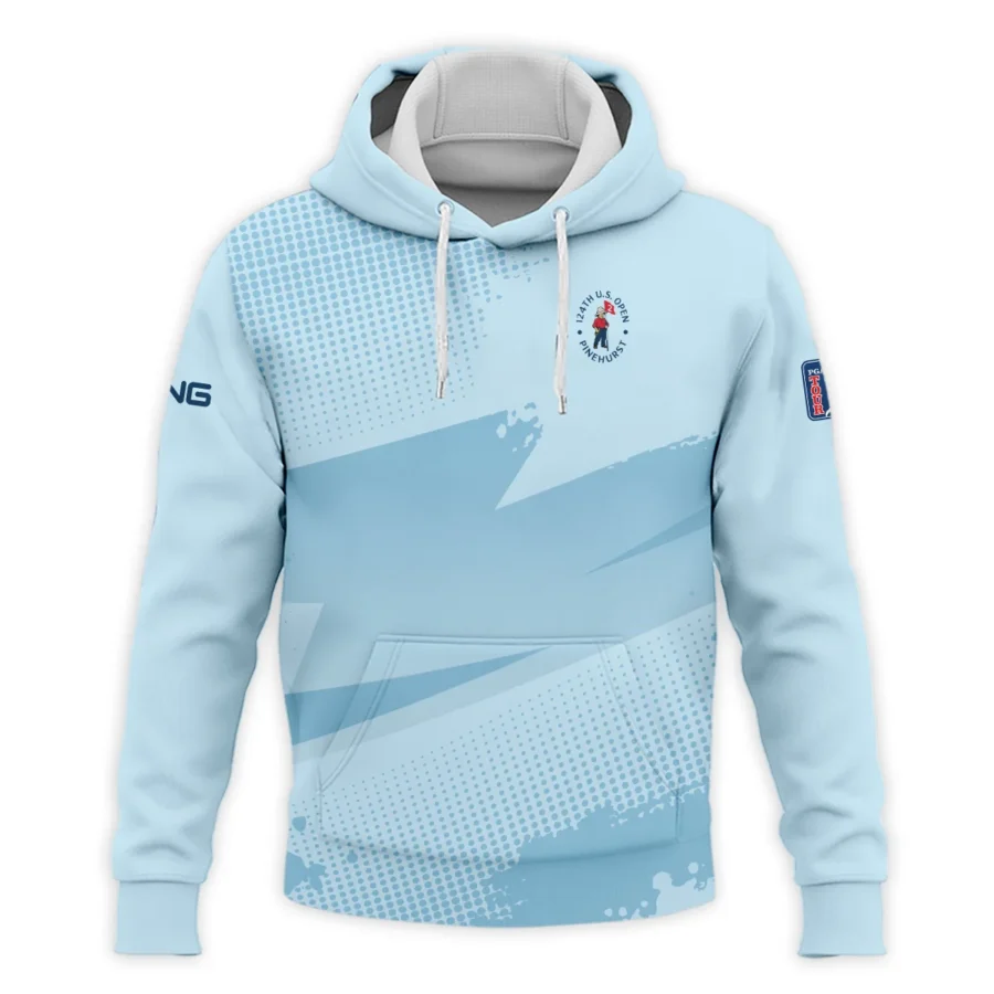 124th U.S. Open Pinehurst Ping Light Blue Backgound Hoodie Shirt Style Classic