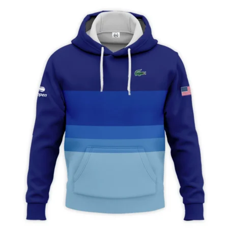 US Open Tennis Blue Gradient Background Lacoste Hoodie Shirt Style Classic