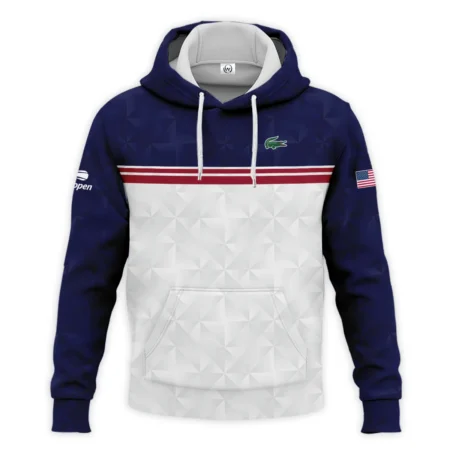 Lacoste US Open Tennis Purple White Red Line Abstract Hoodie Shirt Style Classic