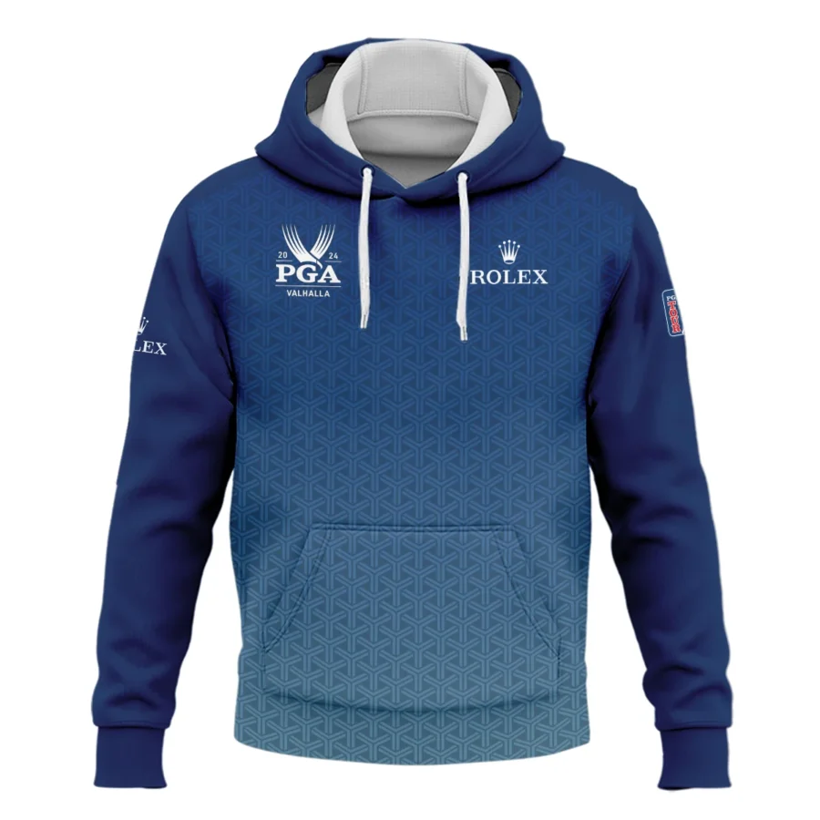 Golf Sport Pattern Blue Sport Uniform 2024 PGA Championship Valhalla Rolex Hoodie Shirt Style Classic