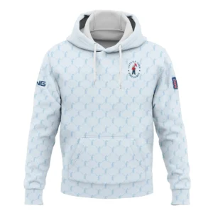 Golf Sport Pattern Light Blue Style 124th U.S. Open Pinehurst Ping Zipper Hoodie Shirt Style Classic