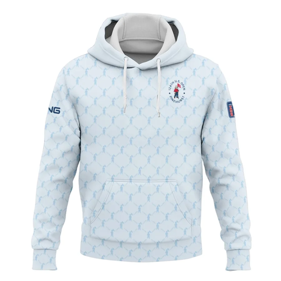 Golf Sport Pattern Light Blue Style 124th U.S. Open Pinehurst Ping Hoodie Shirt Style Classic