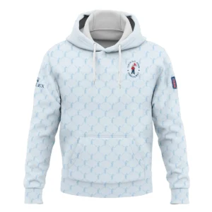 Golf Sport Pattern Light Blue Style 124th U.S. Open Pinehurst Rolex Zipper Hoodie Shirt Style Classic