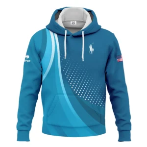 Tennis Blue Gradiend US Open Tennis Ralph Lauren Zipper Hoodie Shirt Style Classic