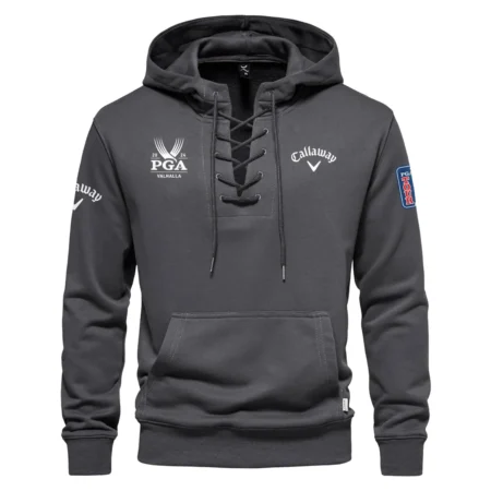 Dark Gray Color Callaway 2024 PGA Championship Valhalla Tied Up Hoodie Fashion Retro Jumpers