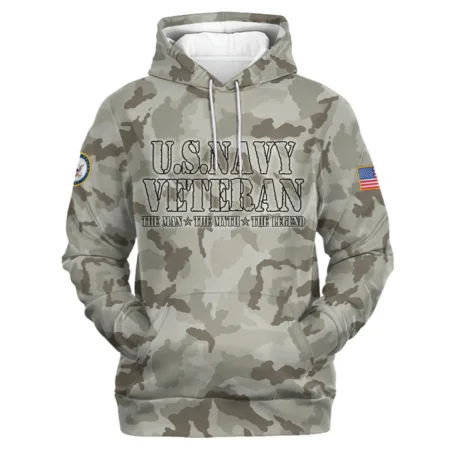 Veteran The Man The Myth The Legend U.S. Navy All Over Prints Hoodie