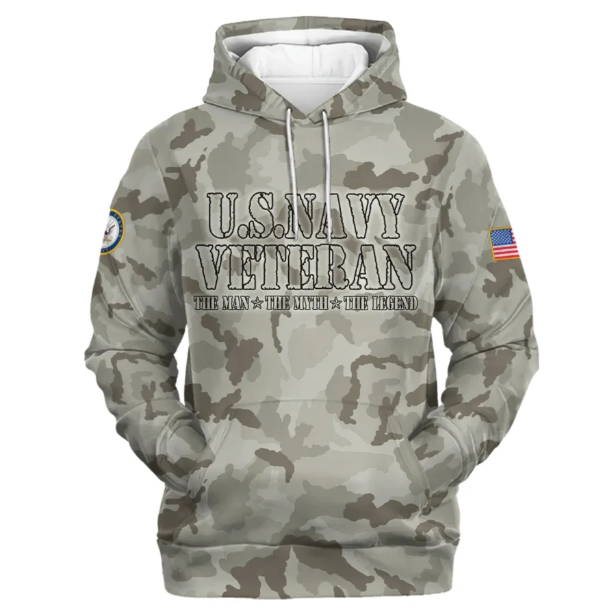 Veteran The Man The Myth The Legend U.S. Navy All Over Prints Hoodie