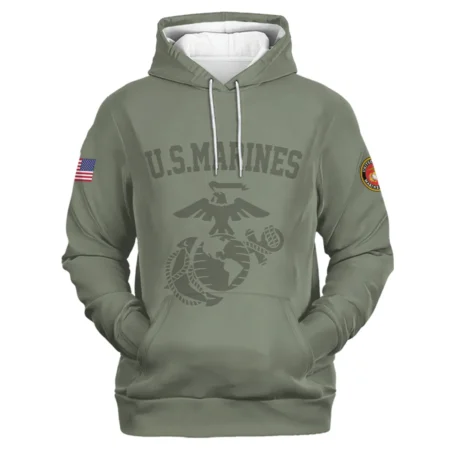 Veteran World War II U.S. Marine Corps All Over Prints Hoodie